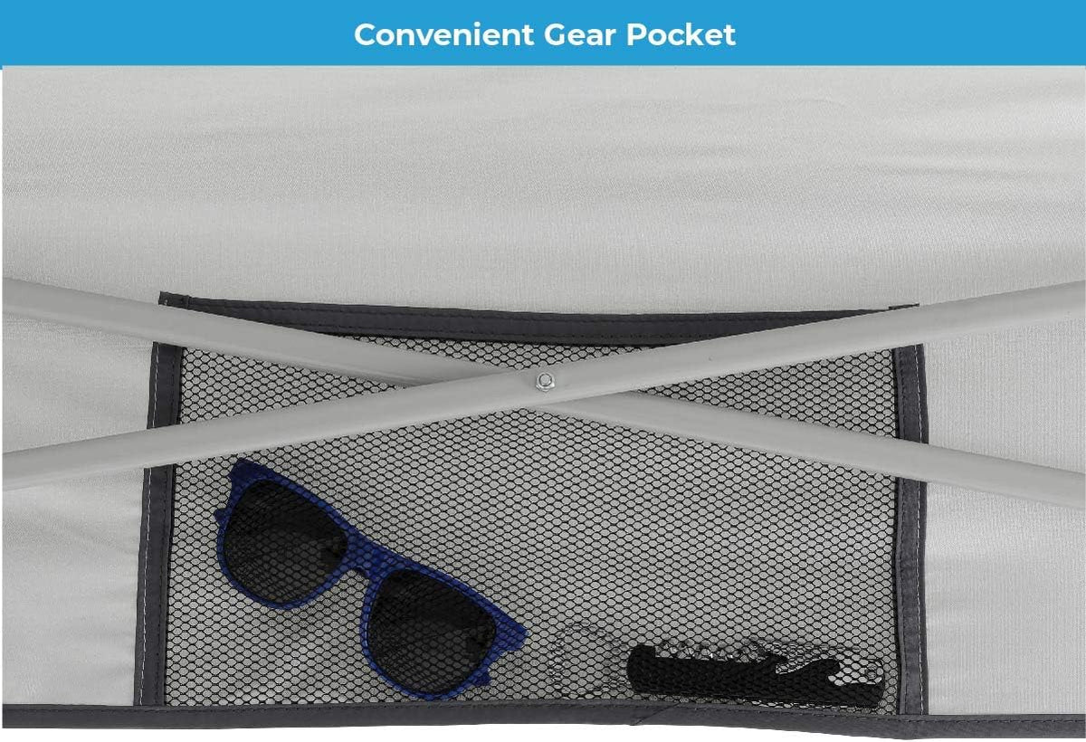 Gray 8 ft x 8 ft Straight Leg Canopy Tent with Carry Bag Q3259