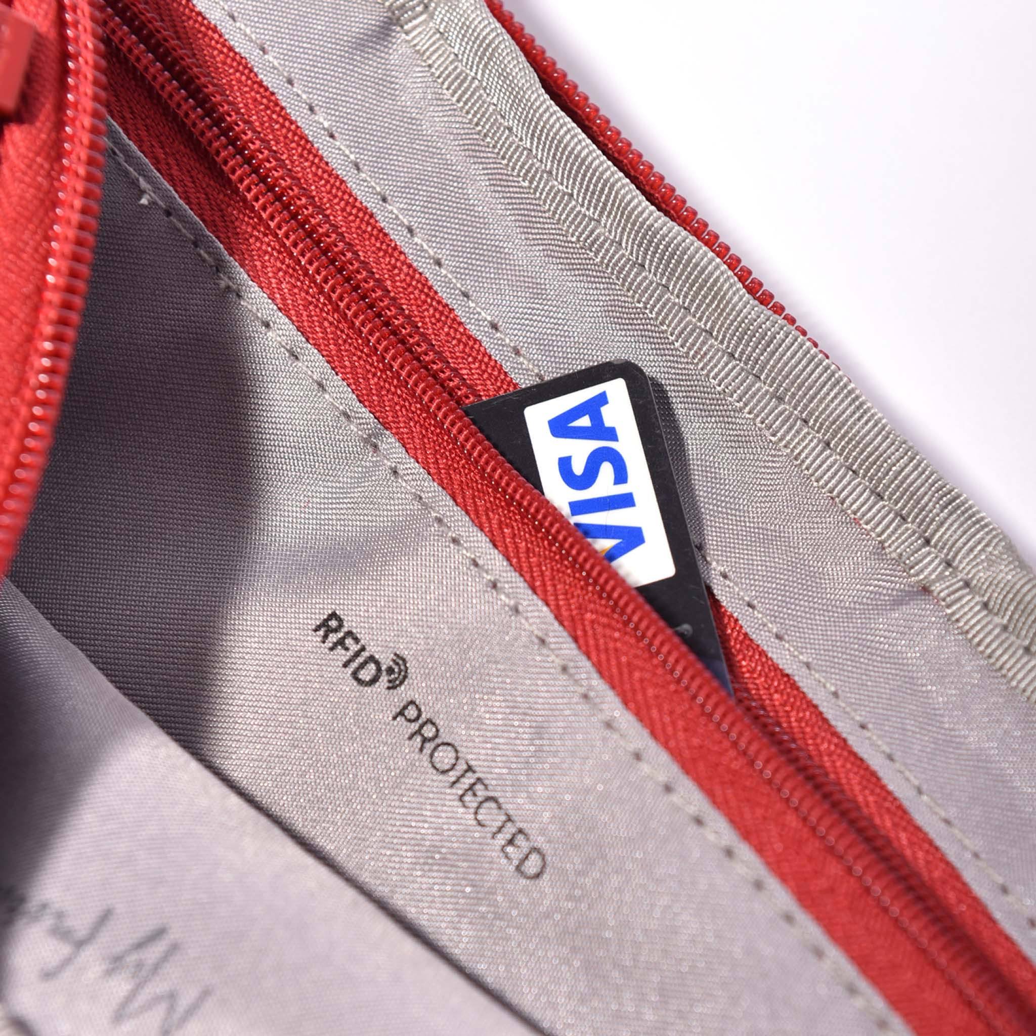 Blue RFID Crossbody with Safety Hook N17916