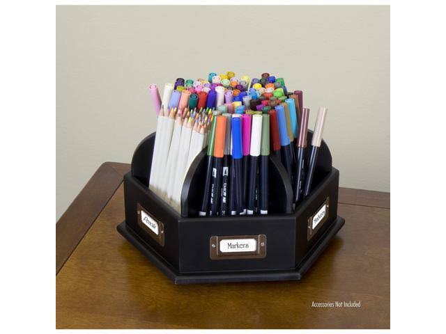 Black Wood Desk Carousel L6121