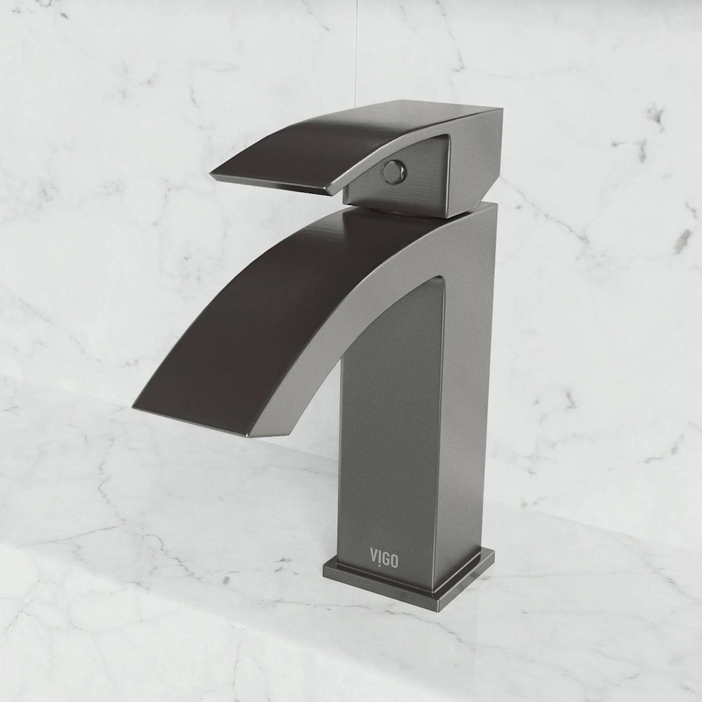 Graphite Black Single Hole Bathroom Faucet B865