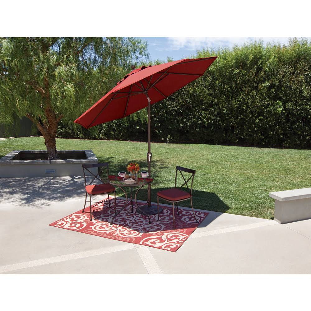 Bronze 9 ft. Octagon Sunbrella Push Button Tilt Umbrella F23477