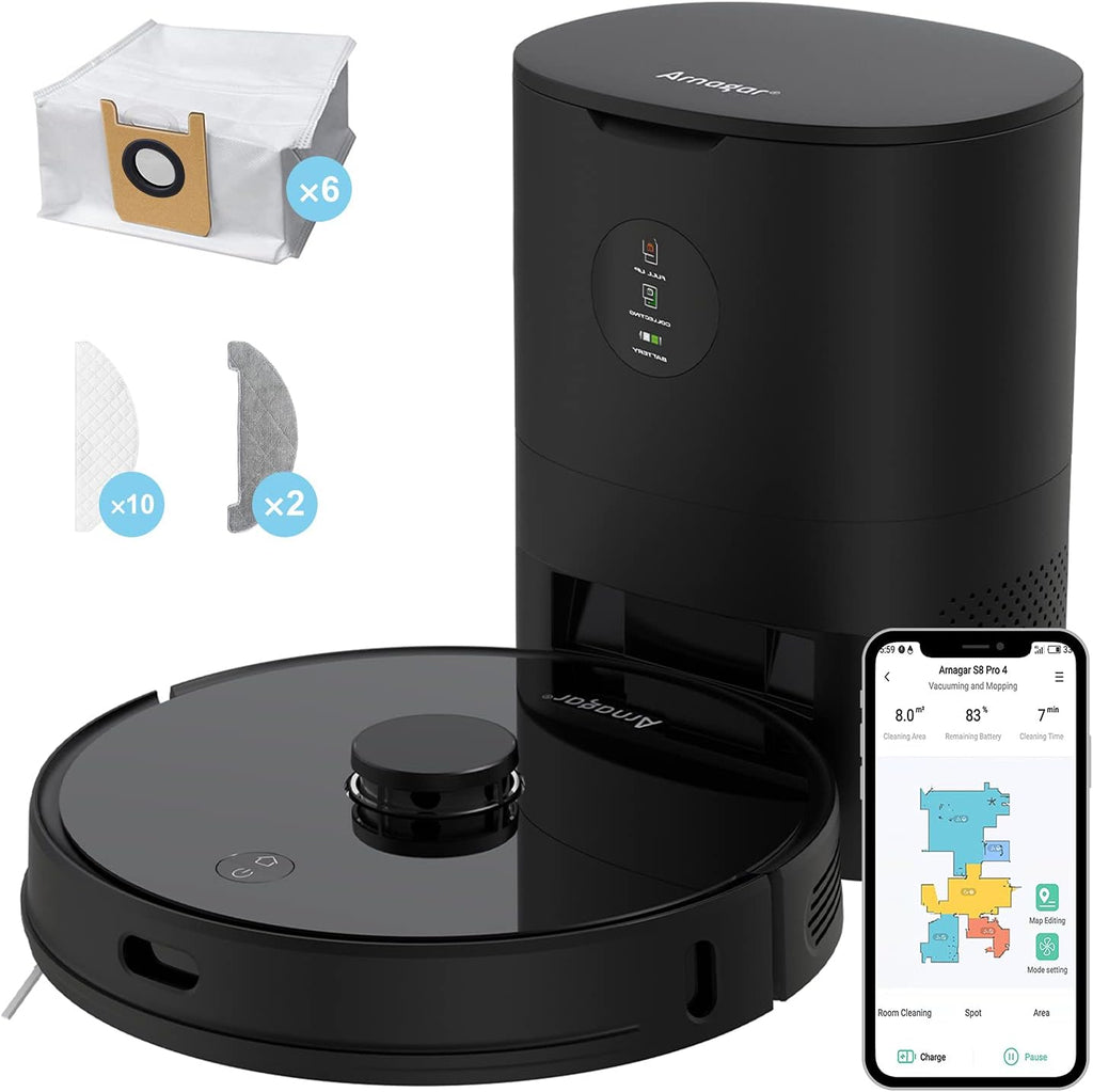 Robot Vacuum and Mop Combo, 3500Pa Suction, 220 Mins Runtime I139