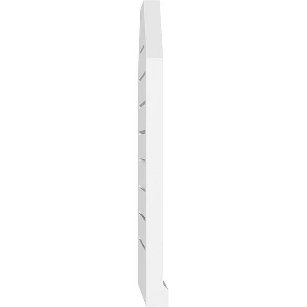 30x22W x 16x22H Octagonal Top Surface Mount PVC Gable Vent with Brickmoul K484