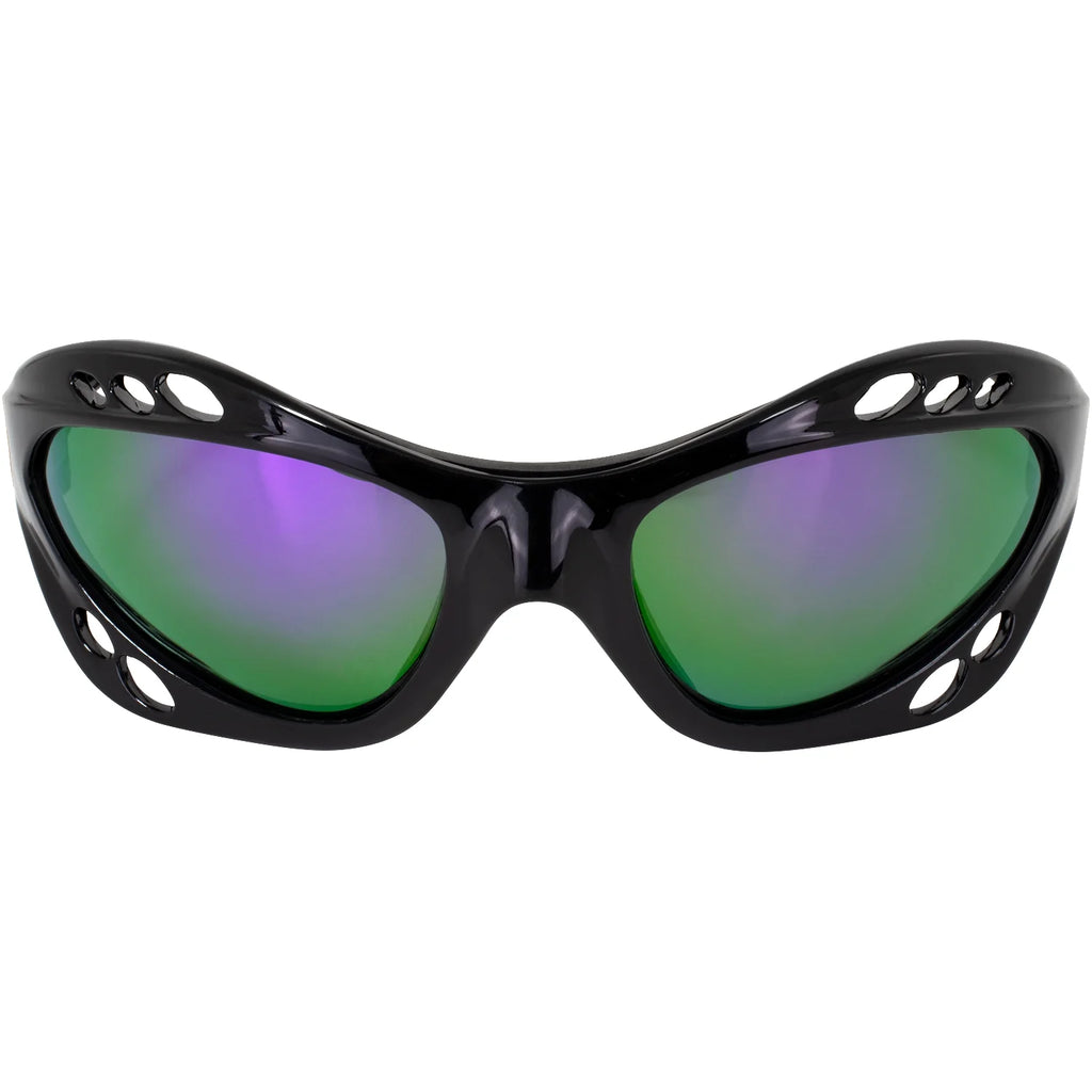 Black Padded Polarized Sunglasses with Strap Q71579