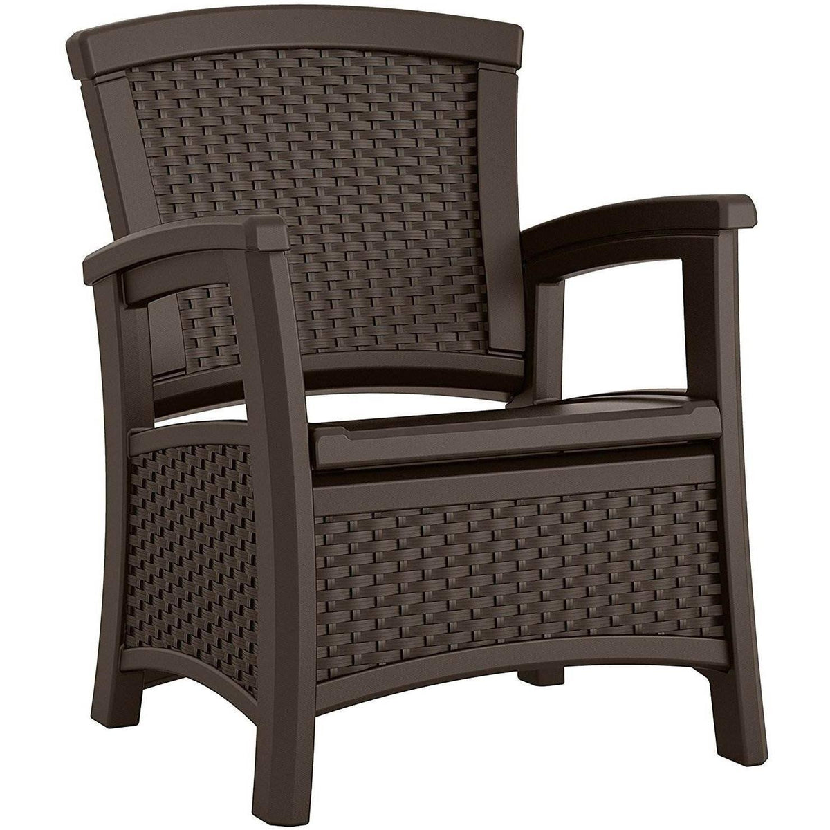 Resin Wicker Club Chair with Storage 2 Pack X211552