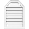 30x22W x 16x22H Octagonal Top Surface Mount PVC Gable Vent with Brickmoul K484