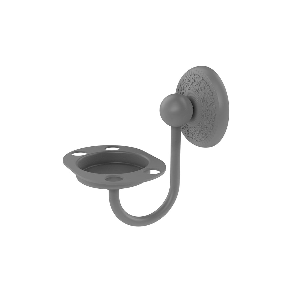 Matte Gray Tumbler and Toothbrush Holder V37186