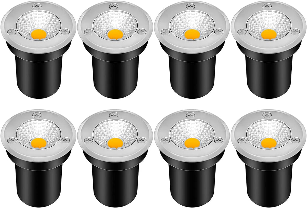 8 Pack 3W LED Warm White Well Lights V370