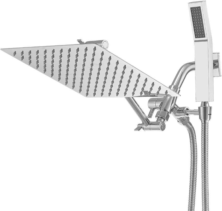 10 Inch Rain Shower Head With Handheld, Dual Shower Head Combo, Brushed Nickel O225