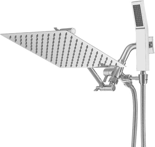 10 Inch Rain Shower Head With Handheld, Dual Shower Head Combo, Brushed Nickel O225