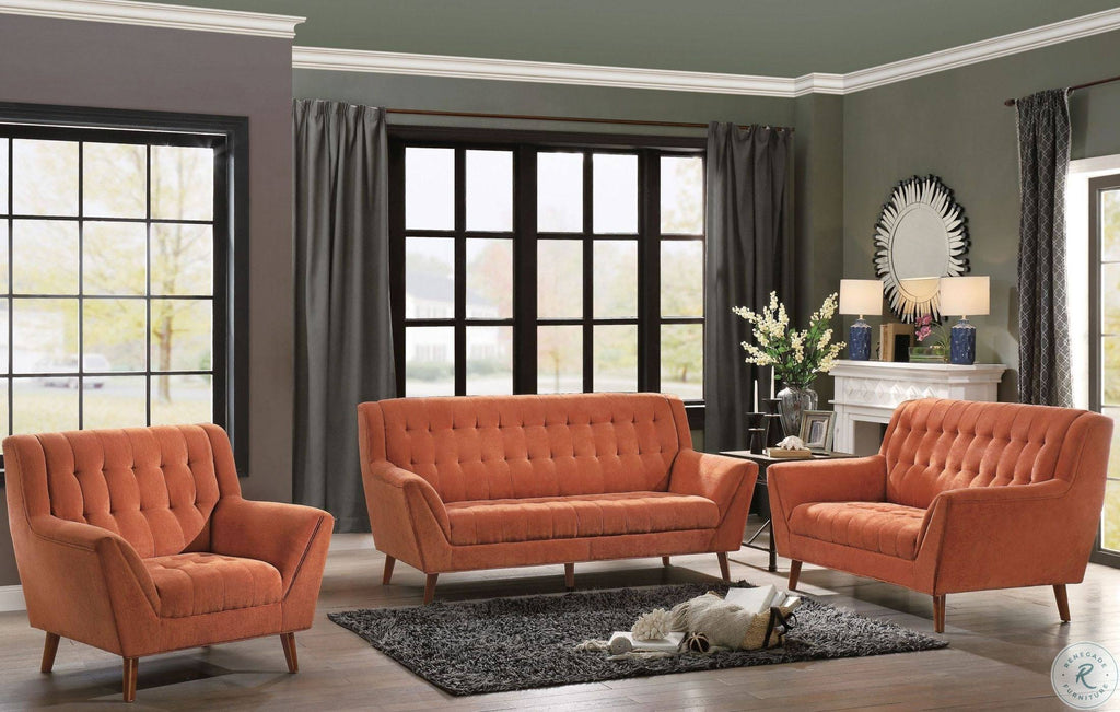 Orange Loveseat W4476