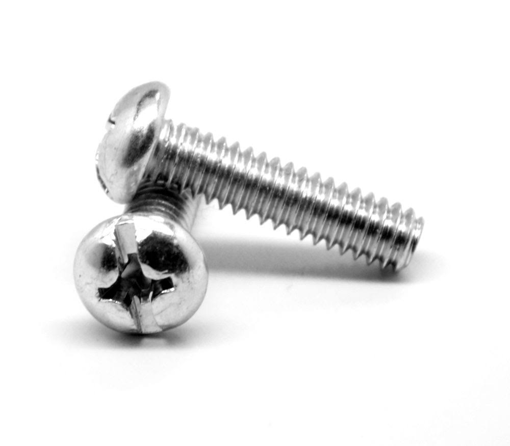 Coarse Thread Machine Screw Combo Round Head Low Carbon Steel Zinc Plated G565