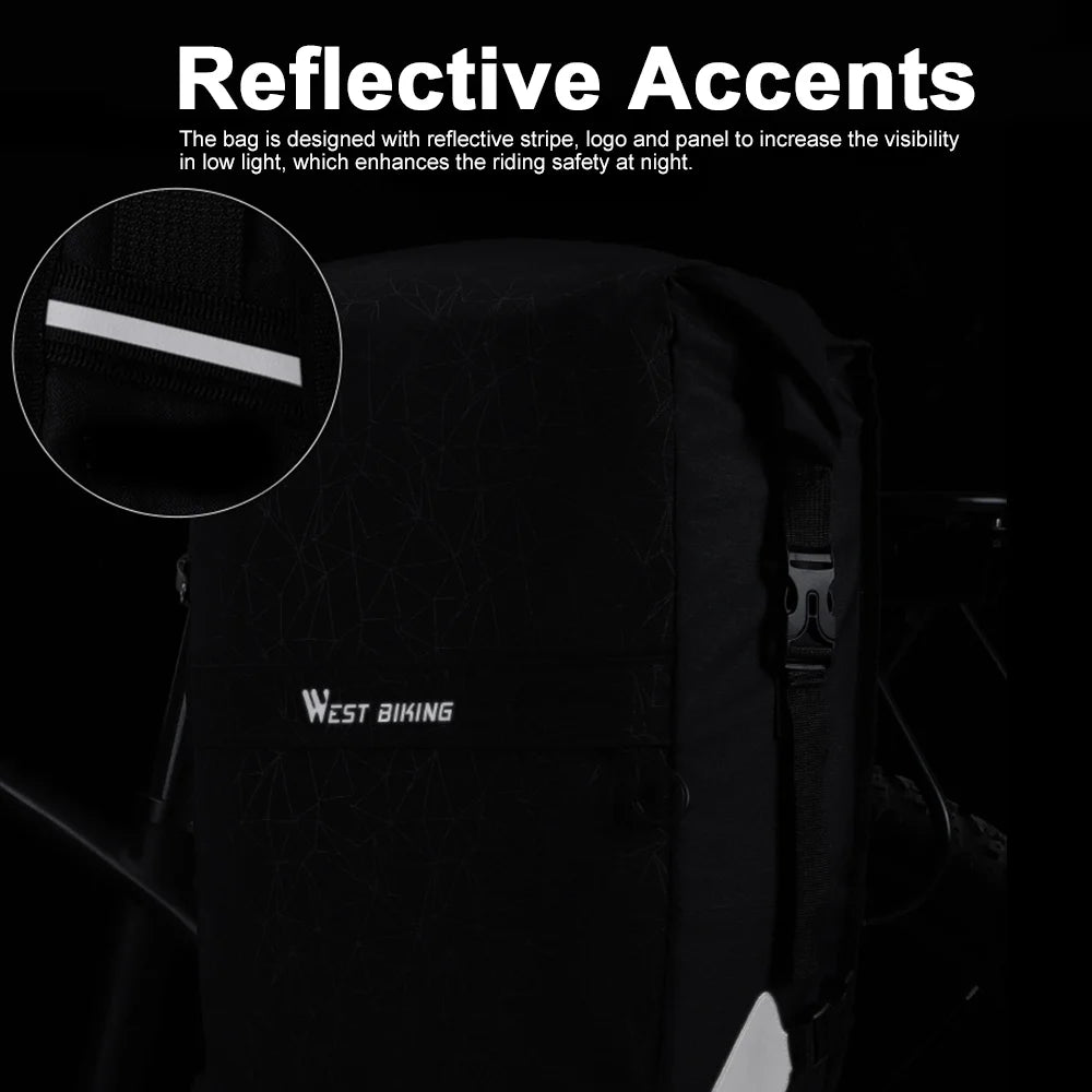 2 in 1 Waterproof Bike Luggage Bag Backpack Q29333