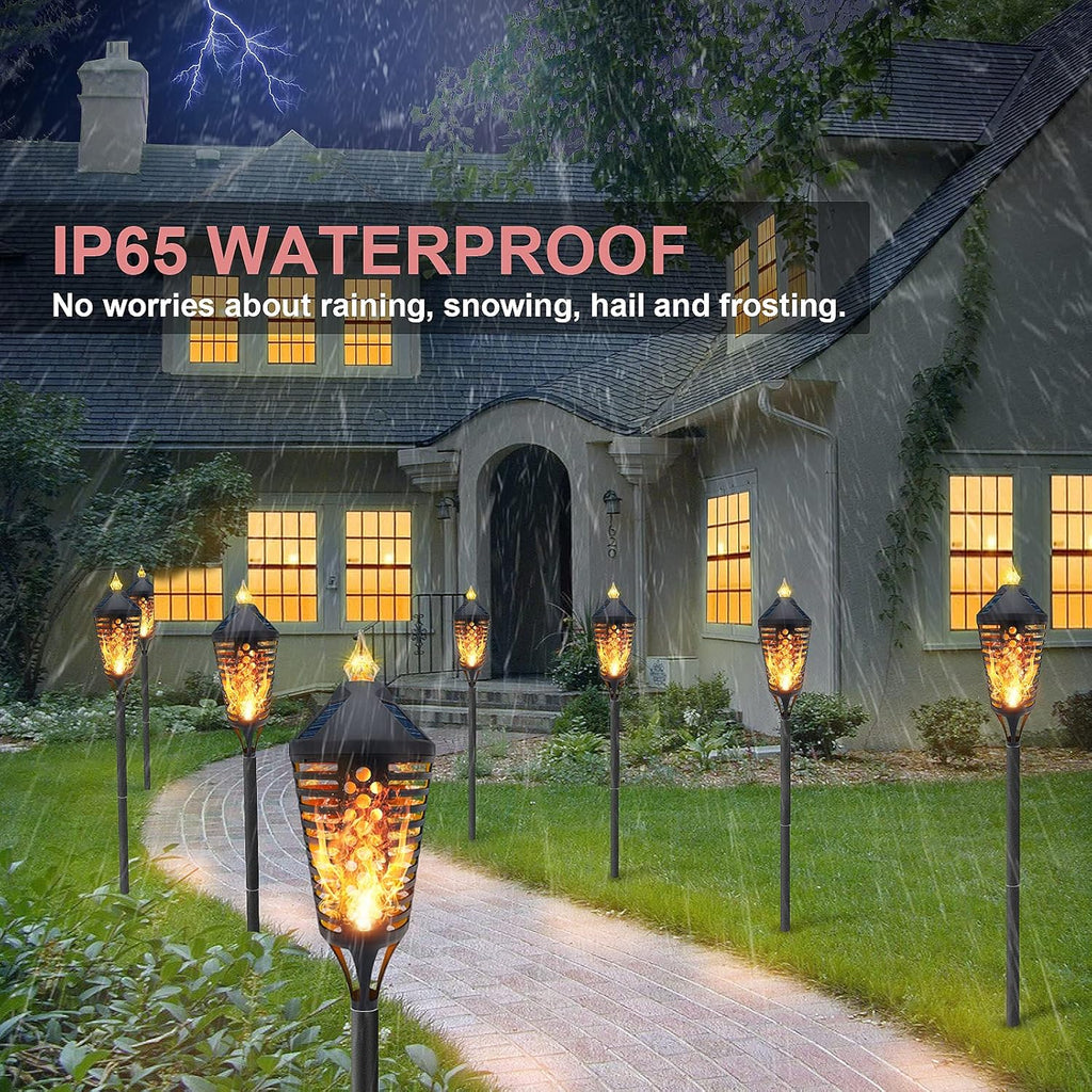 4 Pack 40.16 inch Solar Torch Lights with Flickering Flame Q5475