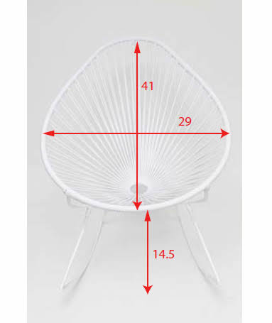 Chrome/Red Rocker Chair Q1330