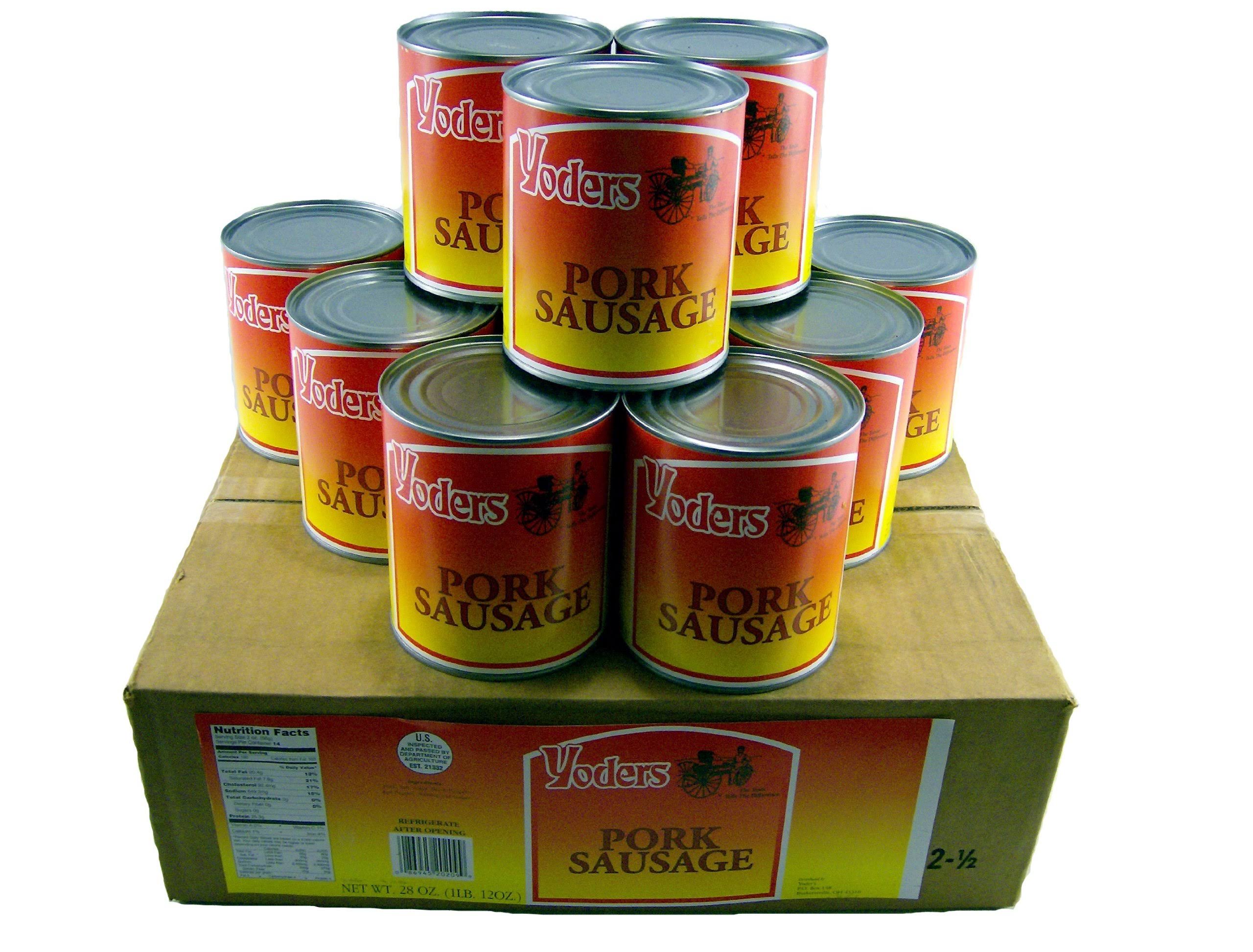 12 Cans Canned Pork Sausage Meat G7027