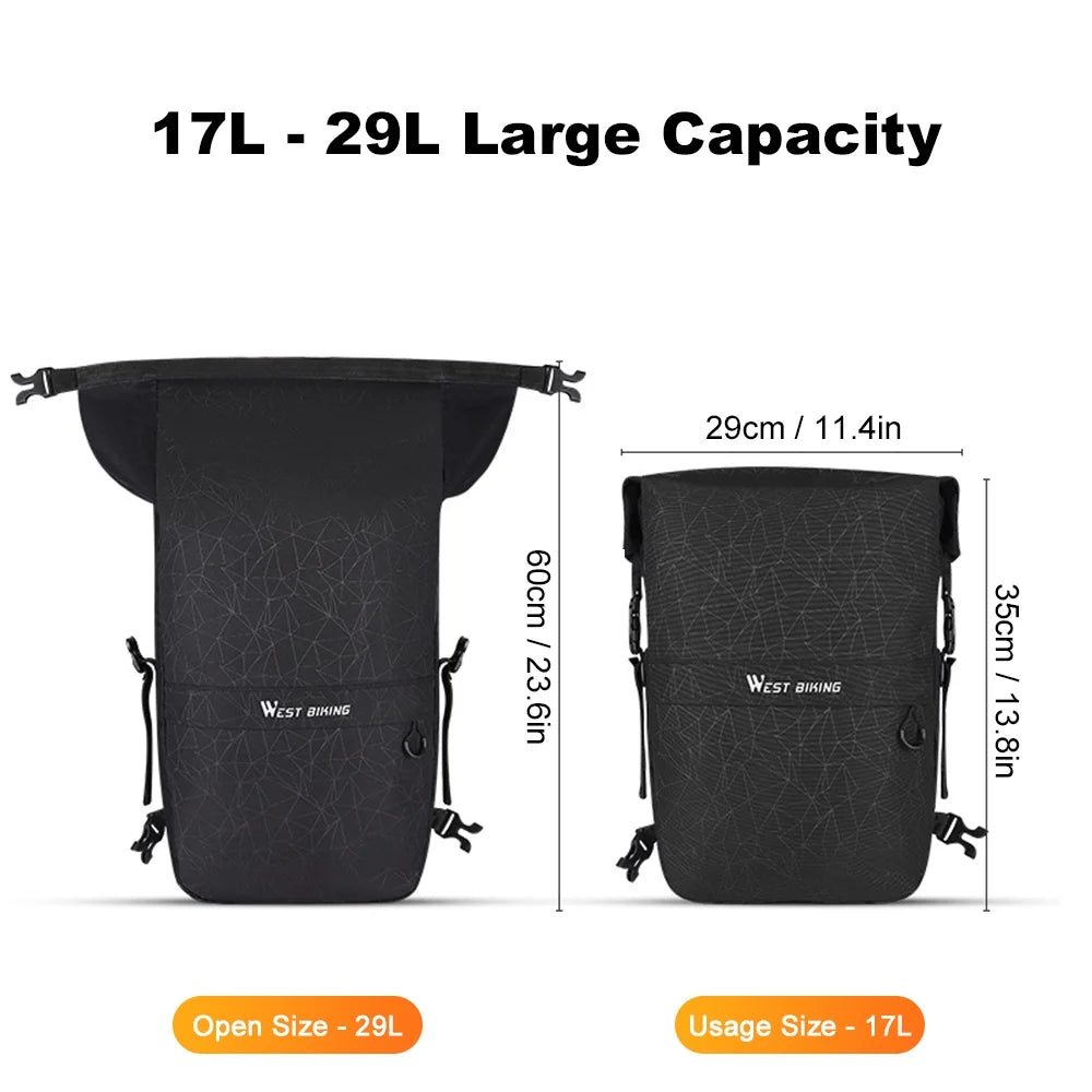 2 in 1 Waterproof Bike Luggage Bag Backpack Q29333