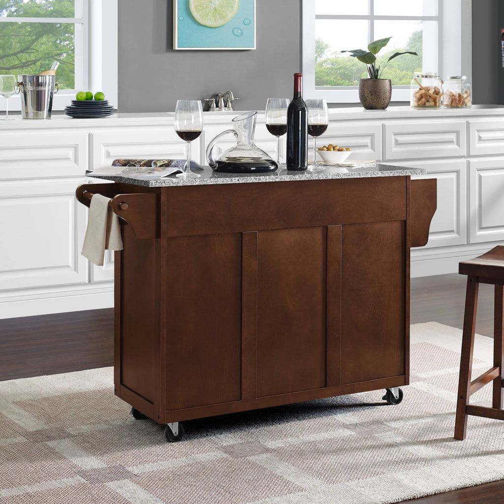 Solid Granite Top Kitchen Cart P77084