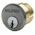 Satin Brass and Brown Mortise Cylinder N424