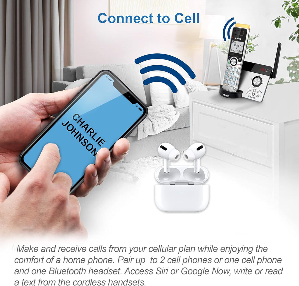 2 Handset Cordless Phone with Answering Machine J5503
