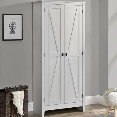 Ivory Pine 4 Shelf Storage Cabinet U982