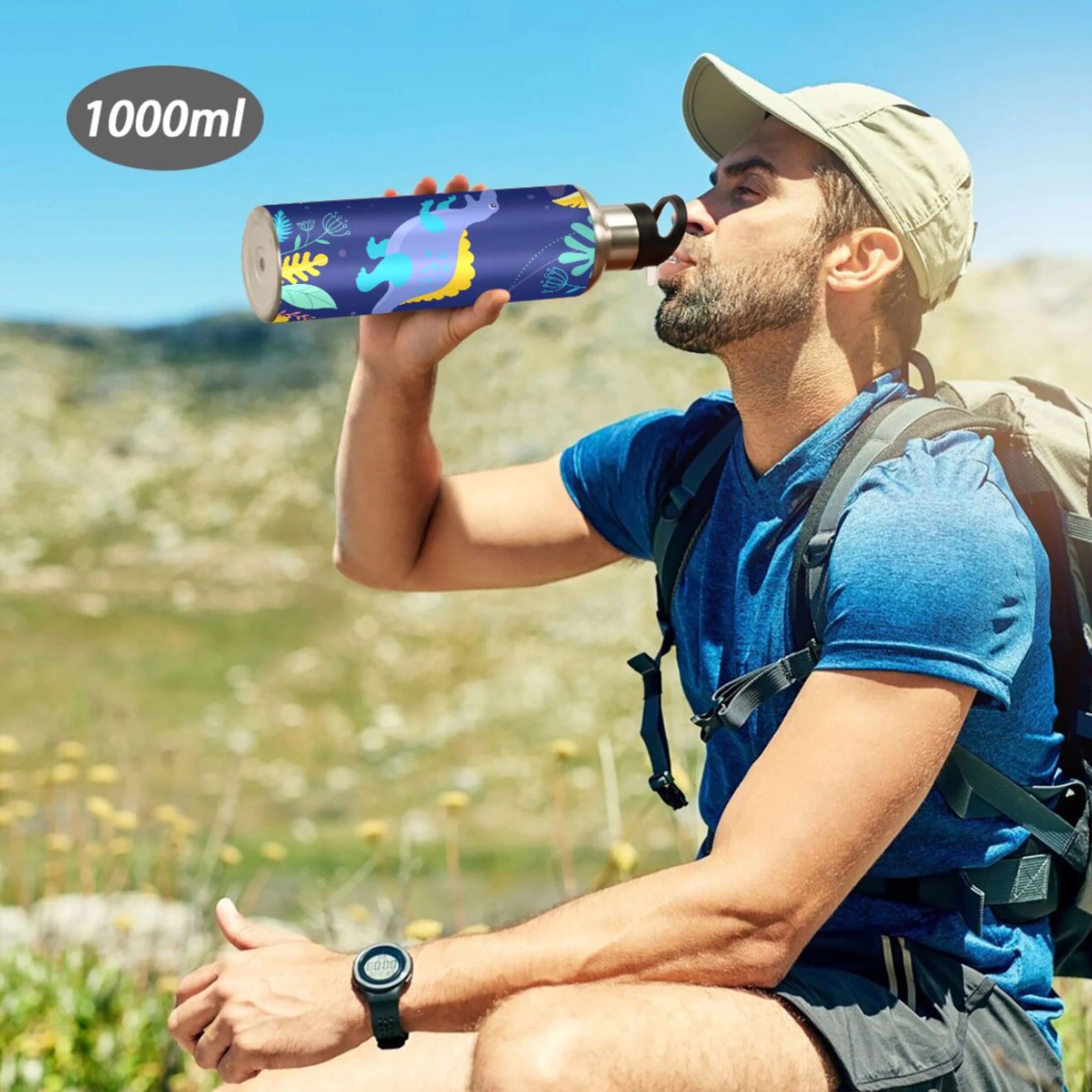 Stainless Steel Insulated Water Bottle with Straw Lid J25731