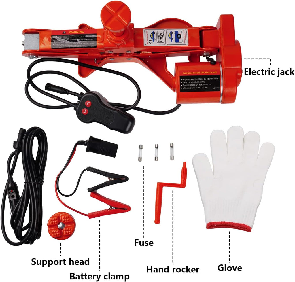 Electric Car Jack 3 Ton Automatic 12V Scissor Jack A6157