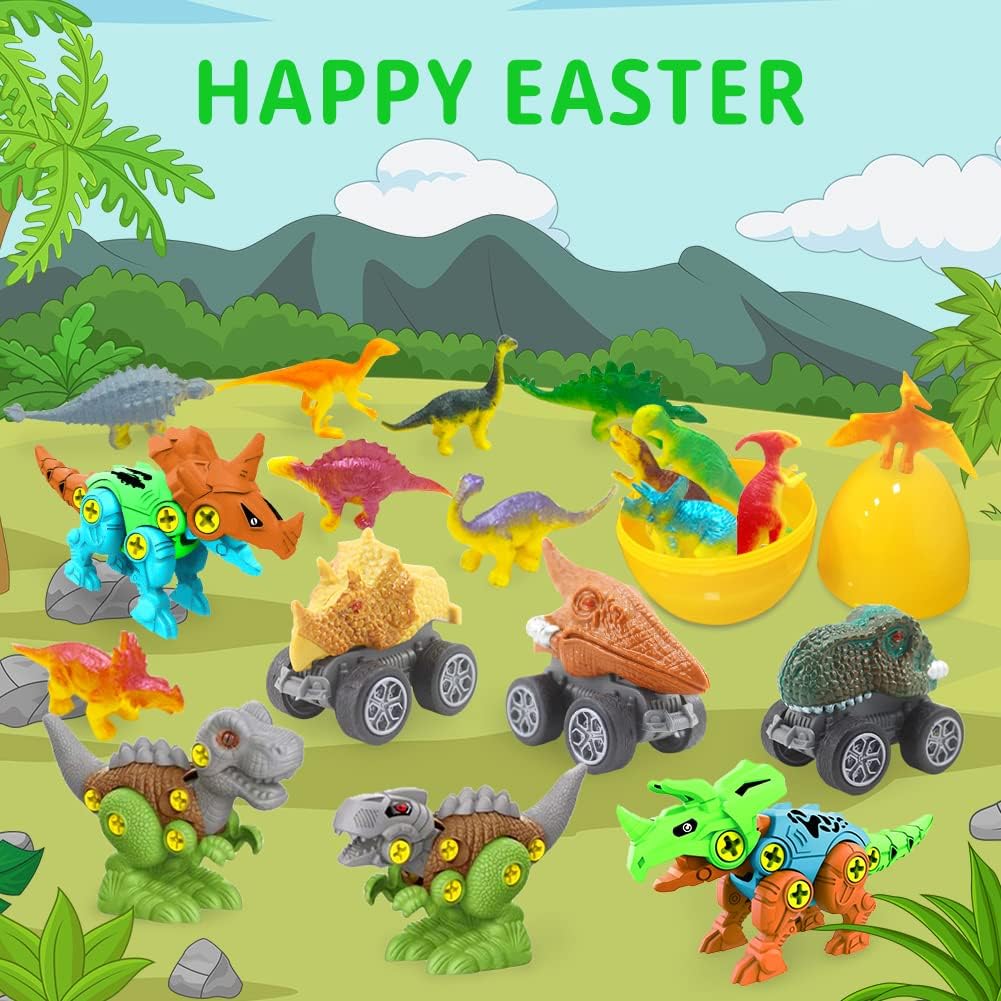 9 Pack Easter Basket Stuffers with Dinosaur Toys C61446