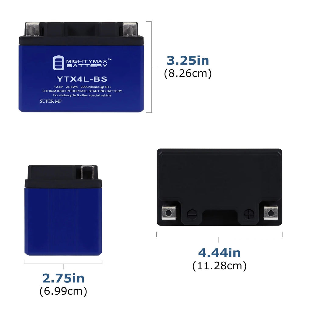 4 Pack Lithium Replacement Battery for Honda NB50 Aero Deep Cycle U8713
