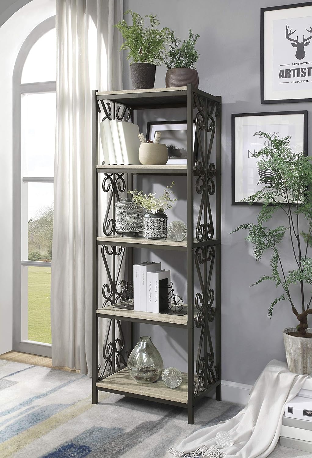 White Side Pier Bookcase E97876