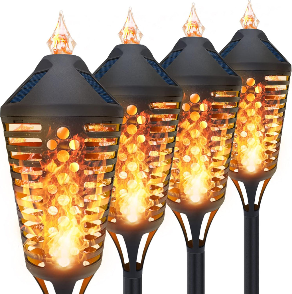 4 Pack 40.16 inch Solar Torch Lights with Flickering Flame Q5475
