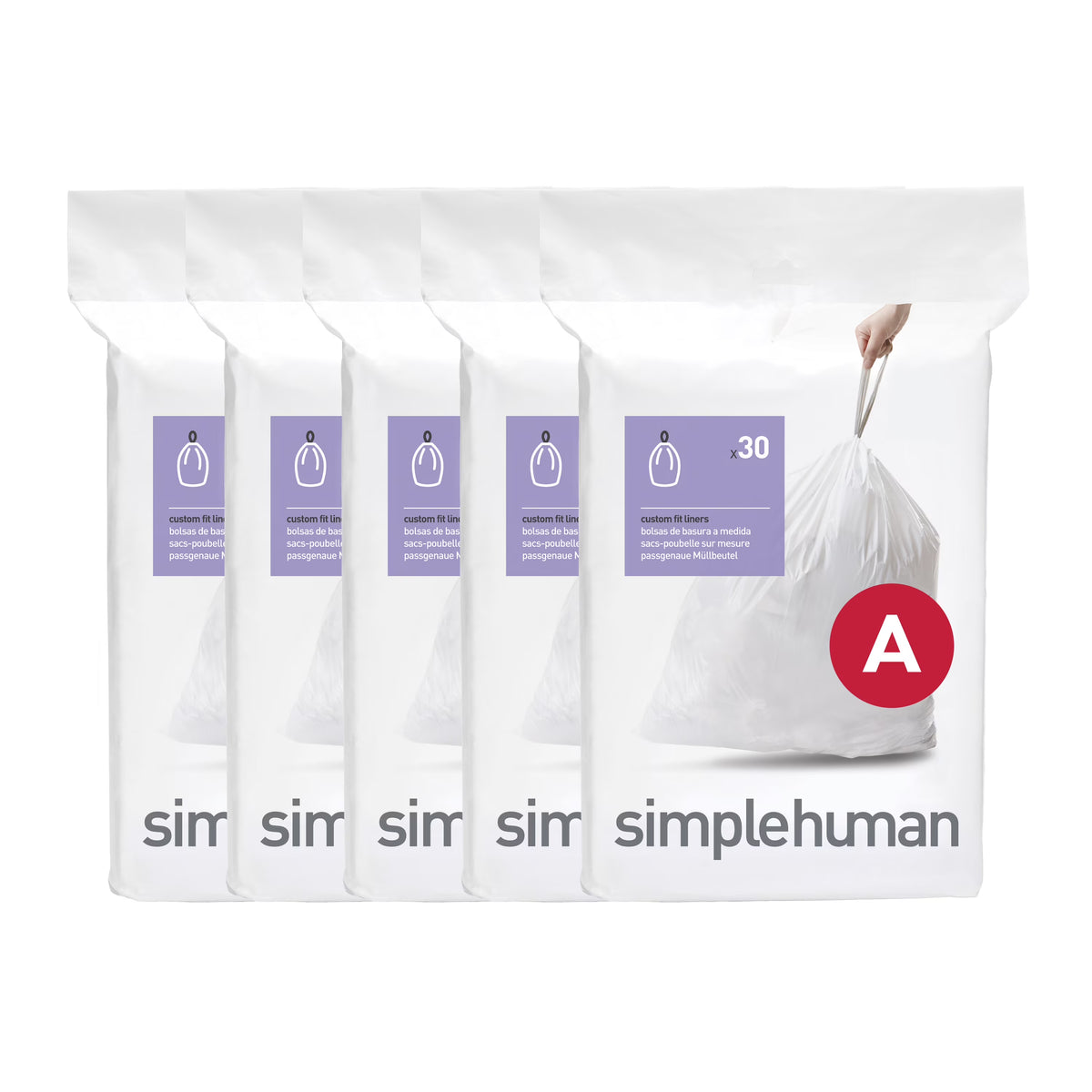 White Drawstring Trash Bags, 150 Count, 4.5 Liter / 1.2 Gallon U9198
