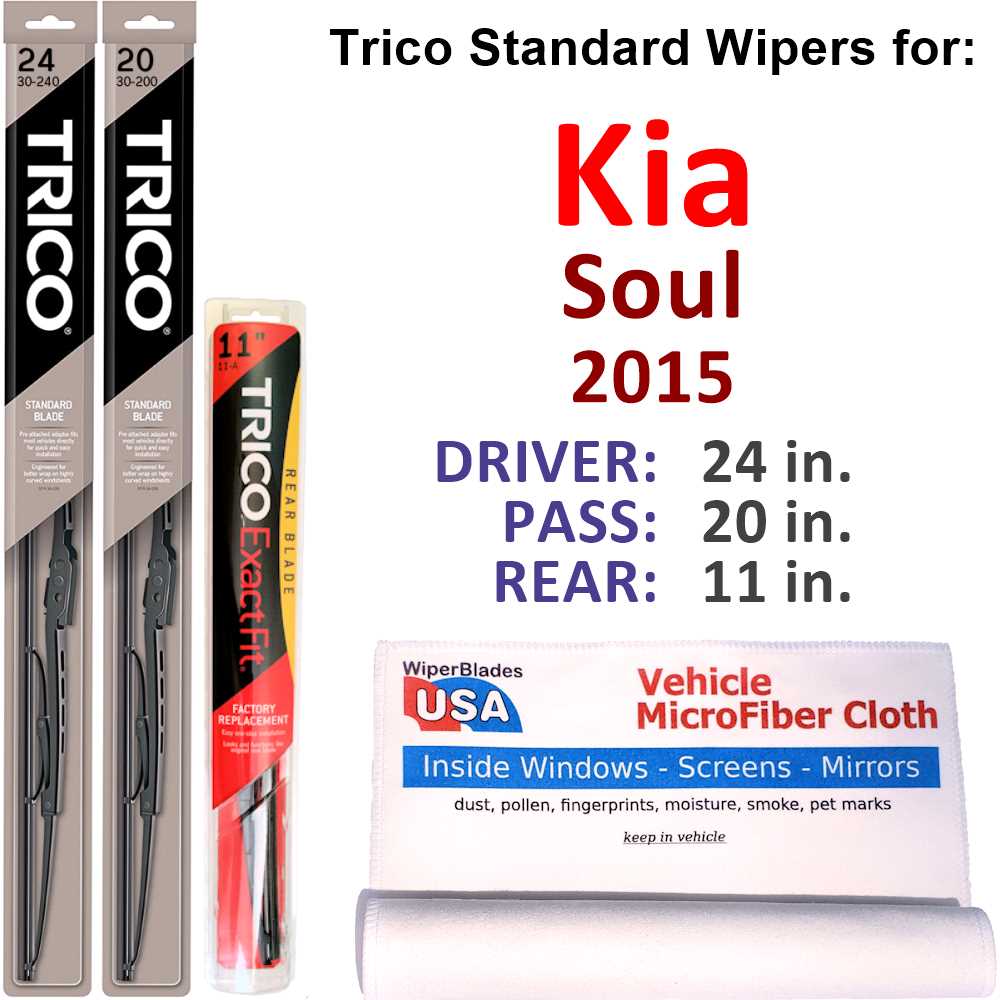 Wiper Blades Set of 3 with Rear Wiper W508709