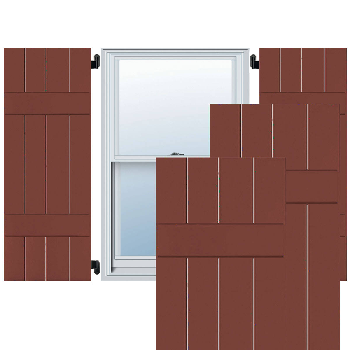 Real Wood Pine Board-n-Batten Shutters C367