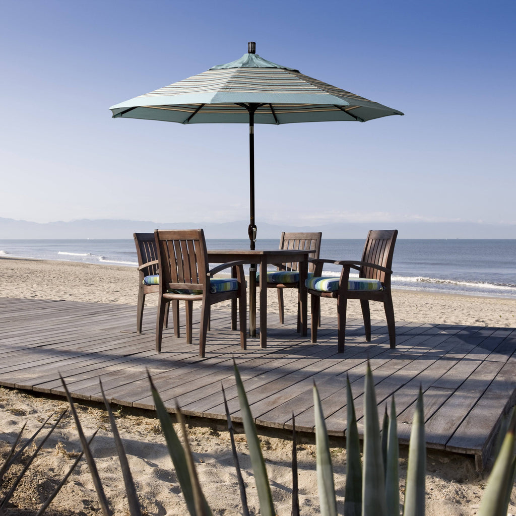 Red 7.5 ft Market Patio Umbrella with Push Tilt W186548
