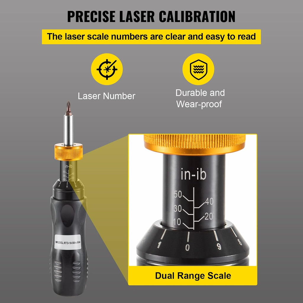 Torque Limiting Screwdriver 10-50 in-lbs Pack of 2 F58747