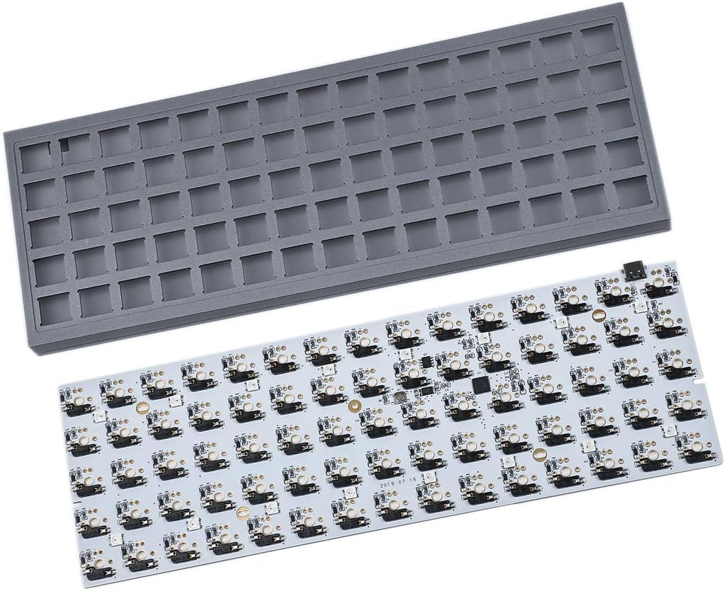 75 Keys Ortholinear Layout QMK Anodized Aluminum Hot Swap Mechanical Keyboard Kit K5814