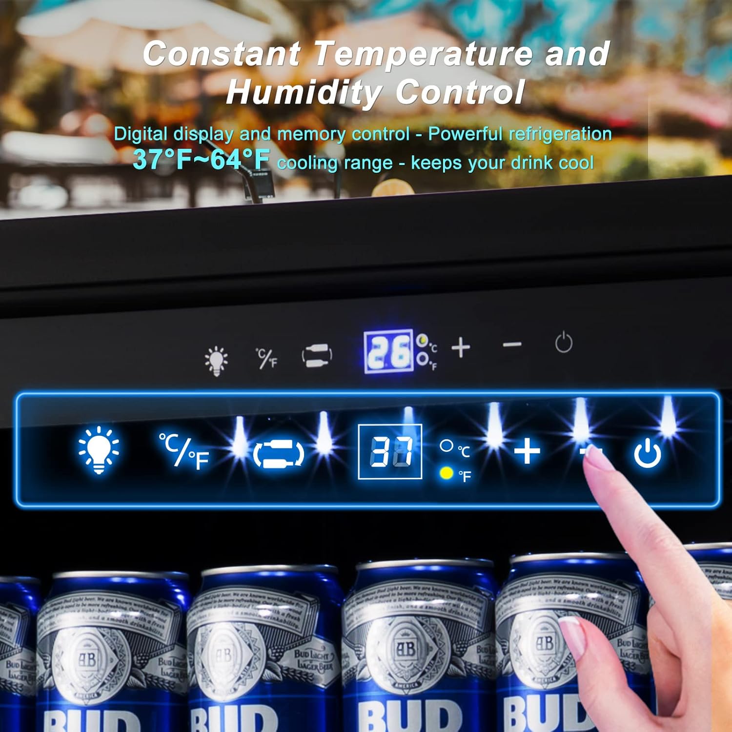 Stainless Steel 24 Inch Under Counter Beverage Refrigerator W9191