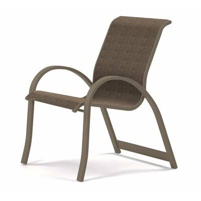 Brown Metal Patio Dining Armchair I735