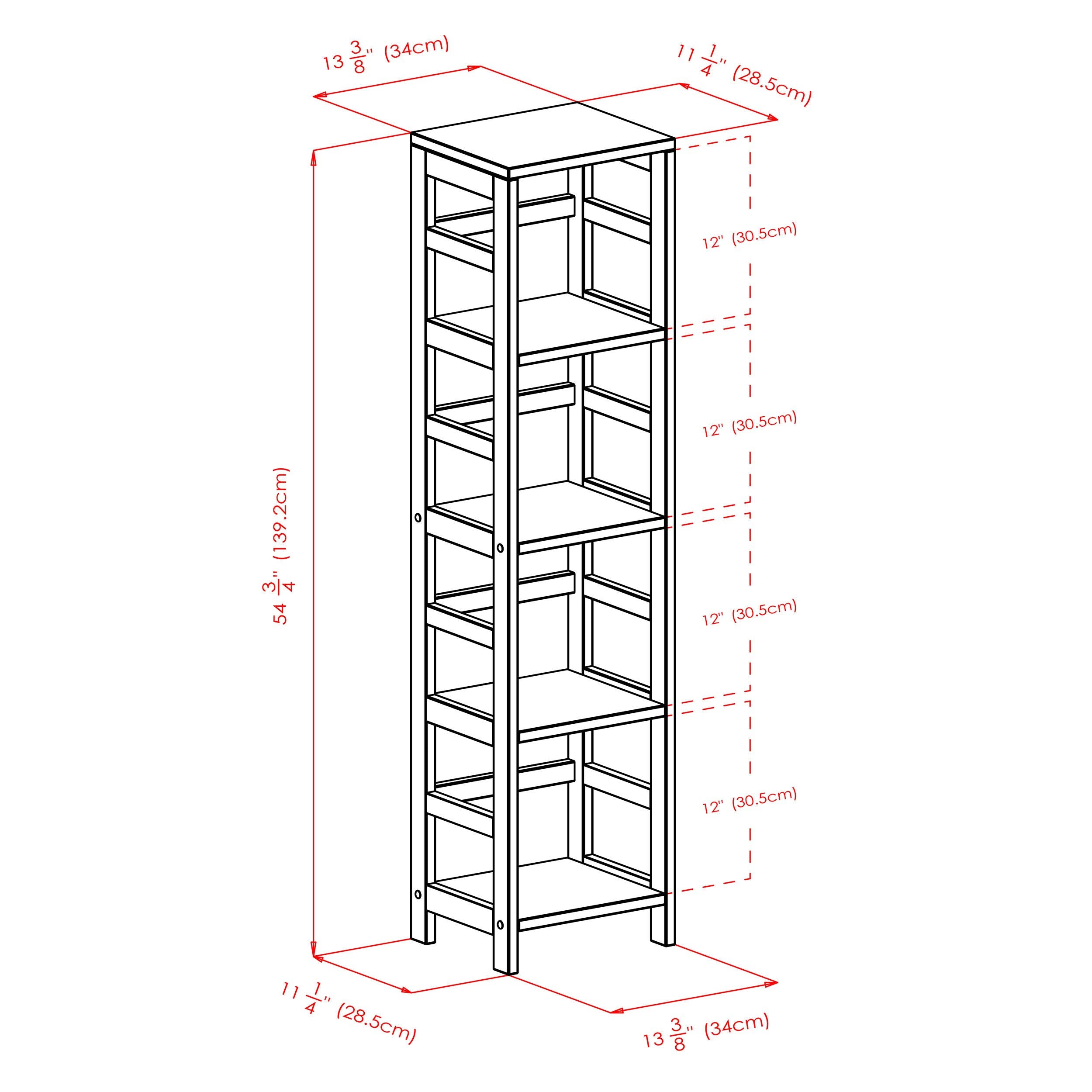 2-Section Storage Shelf with 4 Black Fabric Baskets A293