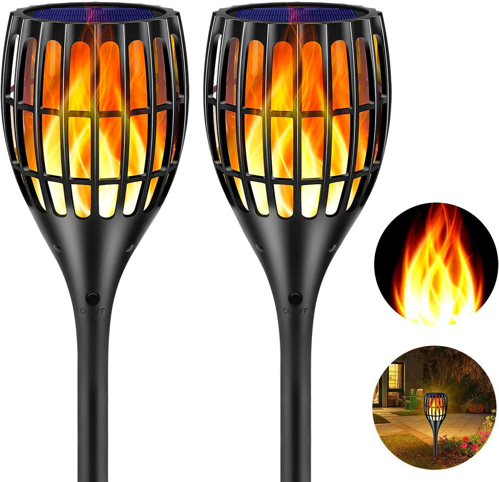 43 Flickering Flames Solar Torch Light, 4 Pack G9901