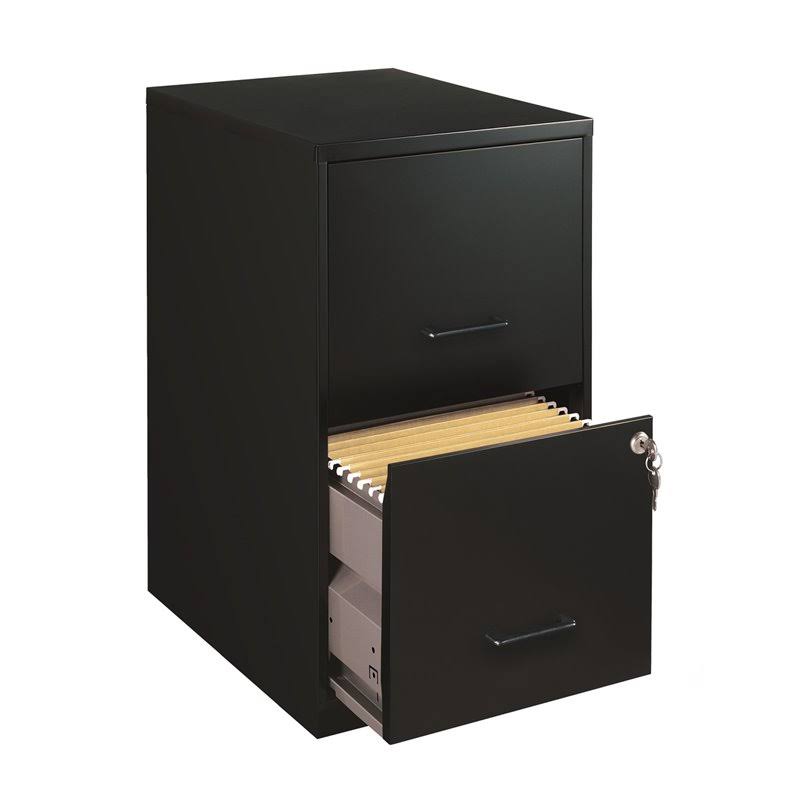 2 Drawer Letter File Cabinet in Black J2335