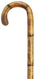 Carved Genuine Maple Walking Cane with Crook Handle H236