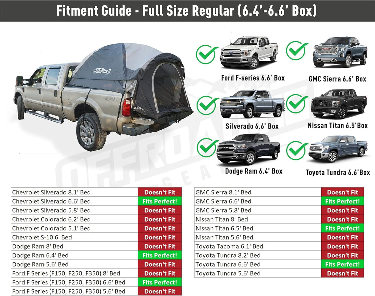 Truck Bed Tent with Front Awning S352