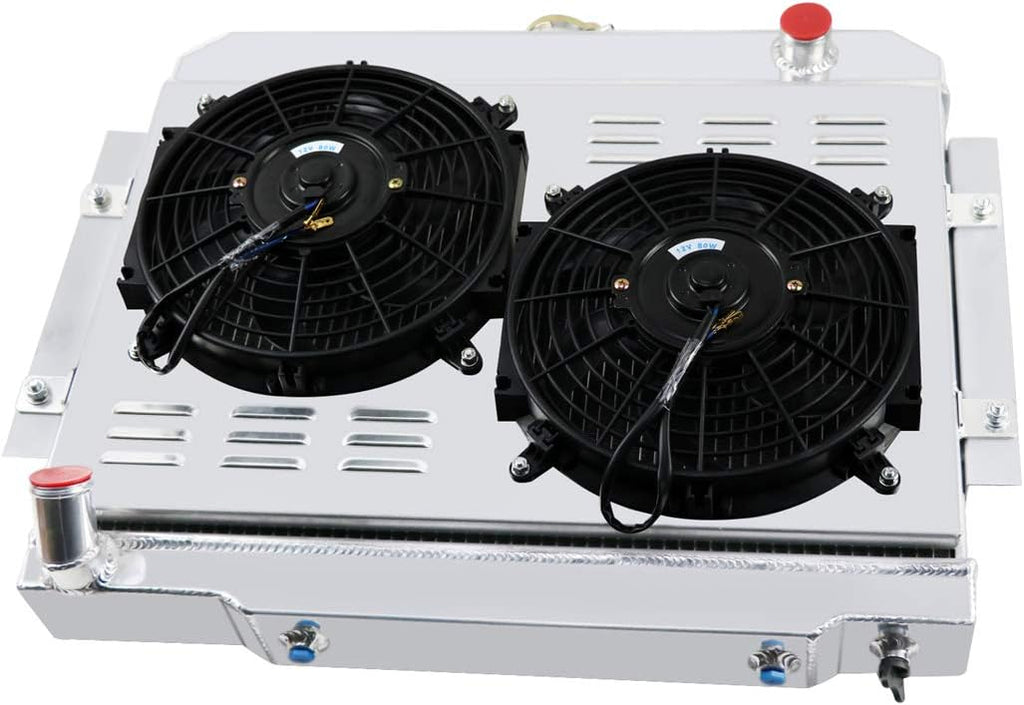 52MM 3 Row Core Aluminum Radiator with 2X12" Fan and Shroud Y4079