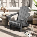 Gray Plastic Folding Adirondack Chair L154256