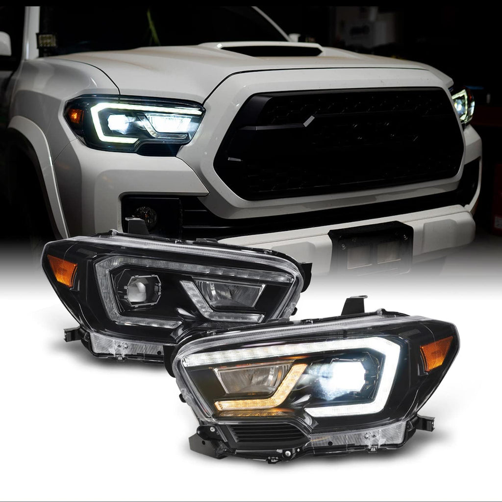 Black LED Projector Headlights Assemblies W26834