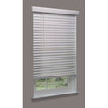 Cordless Faux Wood Blind, White, 21x22w x 48 Y76967