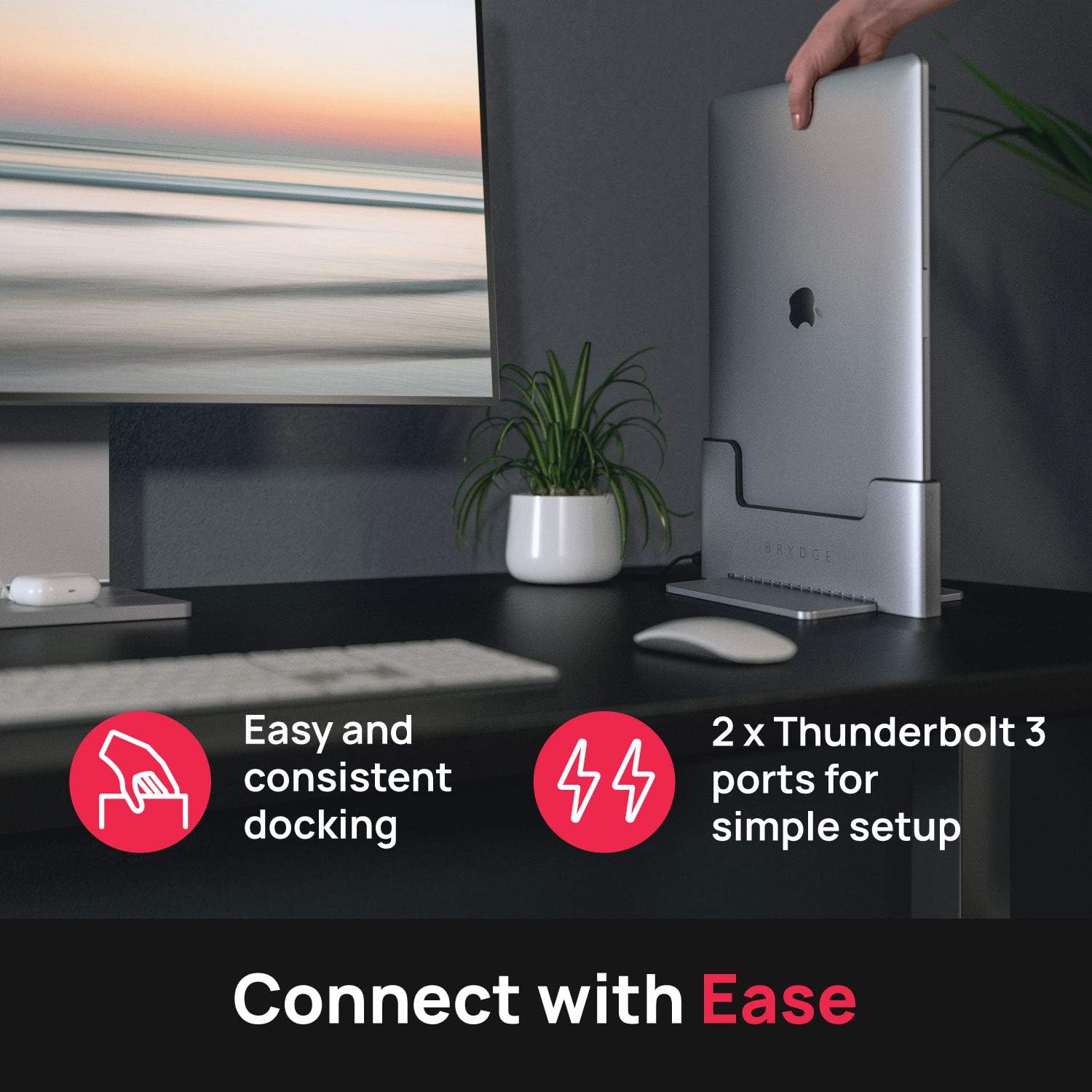 Vertical Docking Station with 2 Thunderbolt 3 Ports U77886
