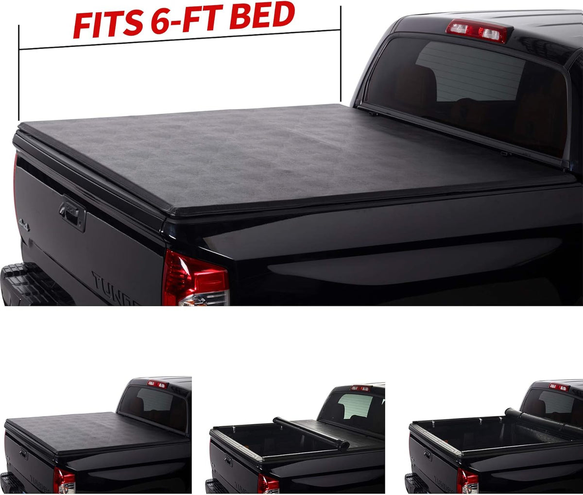 Soft Roll Up Tonneau Cover for 6ft Bed H6967